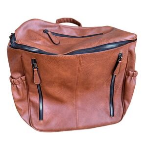 Roulens Women PU Leather Backpack Purse convertible Ladies Fashion casual travel